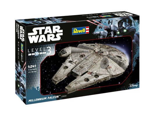 1/241 STAR WARS MILLENNIUM FALCON REVELL PLASTIC MODEL KIT.NO PAINT.NO GLUE.KIT ONLY.