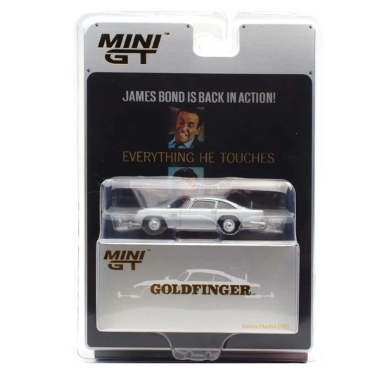 MINI GT JAMES BOND 007 ASTON MARTIN GOLDFINGER ENGLISH BLISTER PACKAGING