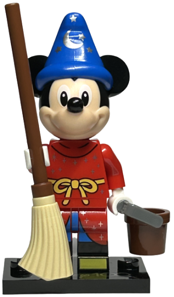 Sorcerer's Apprentice Mickey Lego collectable minifigureDisney 100 (Complete Set with Stand and Accessories) Media 1 of 1