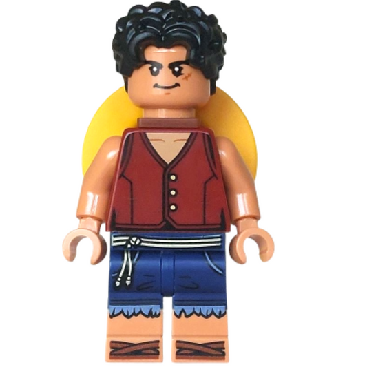 Monkey D. Luffy - Straw Hat on Back Lego Minifigure One Piece Netflix