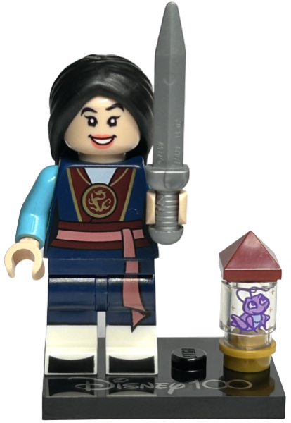 Mulan lego collectable minifigure Disney 100 (Complete Set with Stand ...