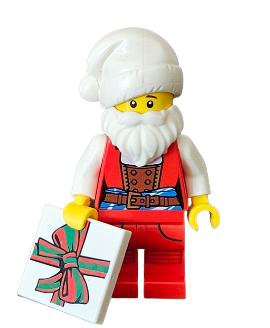 Santa Claus white hat custom build Lego minifigure Media 1 of 1