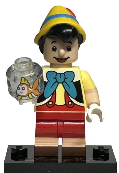 Pinocchio, Disney 100 Collectable Lego Minifigure (Complete Set with Stand and Accessories) Media 1 of 1