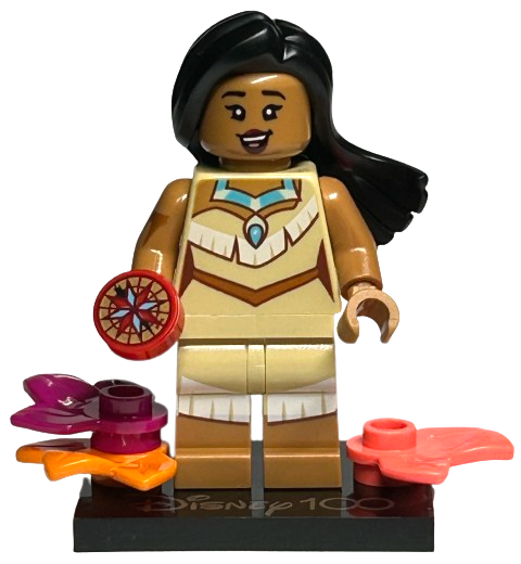 Pocahontas lego collectable minifigure Disney 100 (Complete Set with Stand and Accessories) Media 1 of 1