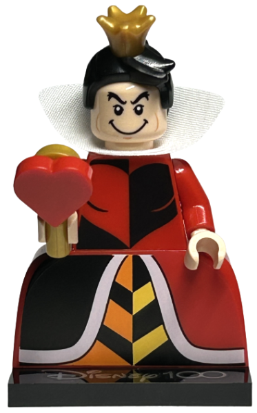 Queen of Hearts Lego Collectable minifigure Disney 100 (Complete Set with Stand and Accessories) Media 1 of 1