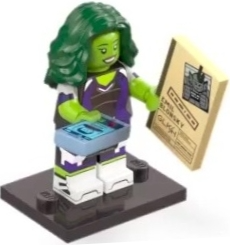 She-Hulk Marvel Studios Series 2 Lego Collectable minifigure (Complete Set with Stand and Accessories) Media 1 of 1