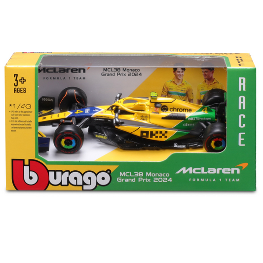 1/43 MCLAREN TEAM F1 MCL38 2024 MONACO SENNA - #4 LANDO NORRIS