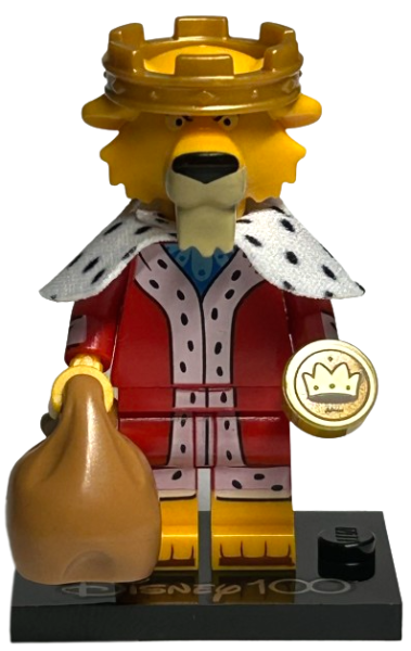 Prince John lego collectable minifigure Disney 100 (Complete Set with Stand and Accessories) Media 1 of 1