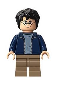hp175 Harry Potter, Dark Blue Open Jacket Lego Minifigure