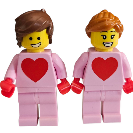 Heart ❤️ pink Lego minifigure Couple