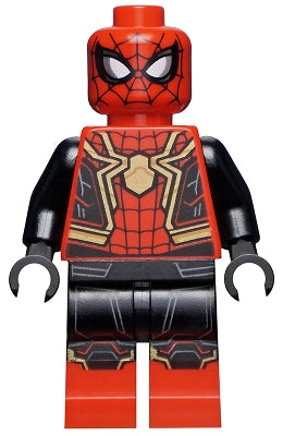 Spider-Man - Black and Red Suit, Large Gold Spider, Gold Knee Trim (Integrated Suit) Spiderman No way home marvel.