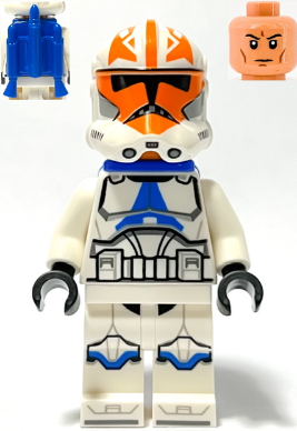 Clone Trooper, 501st Legion, 332nd Company (Phase 2) Blue Jetpack Lego Minifigure Star Wars. Media 1 of 1